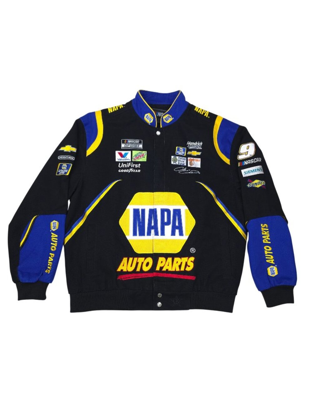 NASCAR Chase Elliott Racing Jacket Size Large JH Design #9 NAPA Auto Parts